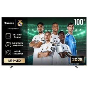 Hisense 100U7Q 100-Inch Mini-LED ULED 4K TV – 165Hz, Dolby Vision IQ, DTS:X, Game Mode Ultra, HDMI 2.1 x4, VIDAA OS