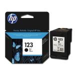 HP 123 Black Original Ink Cartridge F6V17AE | Standard Capacity | ~120 Pages Yield | Pigment-Based Ink | HP Thermal Inkjet