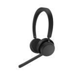 Lenovo Wireless Stereo Headset (4XD1Q30302) – Bluetooth 5.3 & USB-C Receiver, Environmental Noise Cancellation (ENC), Boom Mic, 31-Hour Battery, On-Ear Teams Compatible - Black