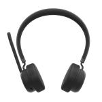 Lenovo Wireless Stereo Headset (4XD1Q30302) – Bluetooth 5.3 & USB-C Receiver, Environmental Noise Cancellation (ENC), Boom Mic, 31-Hour Battery, On-Ear Teams Compatible - Black