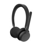 Lenovo Wireless Stereo Headset (4XD1Q30302) – Bluetooth 5.3 & USB-C Receiver, Environmental Noise Cancellation (ENC), Boom Mic, 31-Hour Battery, On-Ear Teams Compatible - Black