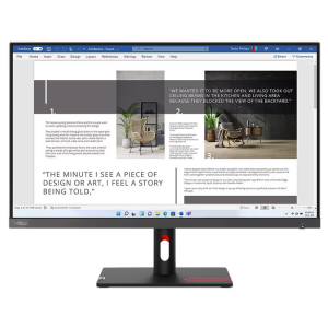 Lenovo ThinkVision S27i-30 27" FHD IPS Monitor – 100Hz, 99% sRGB, HDMI+VGA, Low Blue Light, Tilt Stand