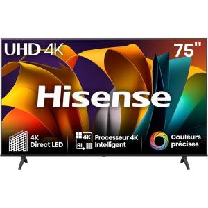 Hisense 75A6N 75-Inch 4K UHD Google Smart TV – Dolby Vision, DTS Virtual:X, Game Mode Plus, HDMI 2.0 x4, Bluetooth 5.0