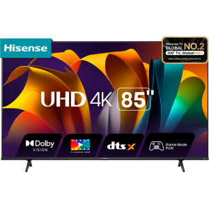 Hisense 85A6N 85-Inch 4K UHD Google Smart TV – Dolby Vision, DTS Virtual:X, Game Mode Plus, AI 4K Upscaler, Voice Remote