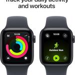 Apple Watch SE 3 (2025) 40mm Midnight Aluminum Case – Always-On Retina Display, S10 Chip, 64GB Storage, GPS, Fast Charging, Water Resistant 50m