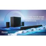 Hisense AX5100Q 5.1Ch Sound Bar – 580W, Dolby Atmos & DTS:X, Wireless 6.5" Subwoofer, Rear Surround Speakers, Bluetooth 5.3, HDMI eARC