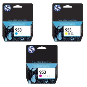 HP 953 Original Ink Cartridge Multipack CMY (Cyan, Magenta, Yellow) | Standard Yield | Genuine HP Ink for OfficeJet Pro 7720, 7730, 7740, 8210, 8720 & 8730 Printers