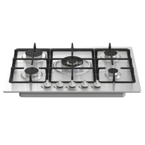 Hisense HGH951SS01 90cm Built-in Gas Hob – 5 Burners, Auto Ignition, Flame Failure Safety, Cast Iron Pan Supports, Tempered Glass Surface