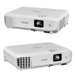 Epson EB-E01 XGA 3LCD Projector – 3300 Lumens, 15,000:1 Contrast, HDMI, 12,000h Lamp Life, Keystone Correction