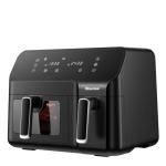 Hisense H08AFBK2S1 8L Dual Basket Air Fryer – 2700W Power, 80–200°C Temp Control, 10 Presets, LED Touch Display, Non-Stick Baskets