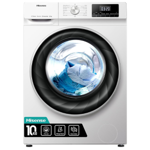 Hisense 10Kg Front Load Washing Machine WFQY1014EVJM – Inverter Motor, 1400RPM, Steam Care, Jet Wash, A+++ Energy