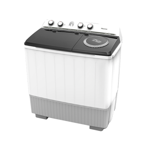 Hisense 10Kg Twin Tub Washing Machine – WSBE101 | Roller Jet Pulsator, 3 Wash Programs, Rust-Proof Plastic Body, Powerful Spin Dryer, Lint Filter