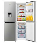 Hisense 341L Double Door Fridge RB341D4WGU – Bottom Freezer, Water Dispenser, Frost-Free, Multi-Air Flow, LED Light, A+ Energy Rating, Silver