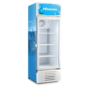 Hisense 500L Display Chiller – FL-50FC | Single Glass Door, LED Lighting, Adjustable Shelves, R600a Refrigerant, Auto Defrost & Lock System