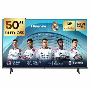 Hisense 50Q5S 50-Inch 2K QLED Full HD Smart Digital TV - Quantum Dot Color, VIDAA U9 OS, Built-in DVB-T2/S2 Decoder, Dual-Band Wi-Fi, Bluetooth 5.3, Dolby Audio & DTS Virtual:X - Black
