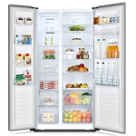 Hisense 560L Side-by-Side Fridge RC-56WS4S2 – Total No Frost, Multi-Air Flow, Inverter Technology, LED Touch Control, Moisture Fresh Crisper, Silver Finish