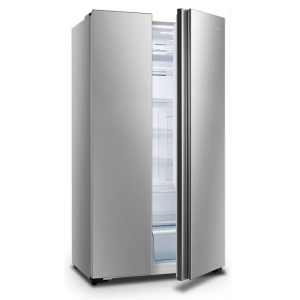 Hisense 560L Side-by-Side Fridge RC-56WS4S2 – Total No Frost, Multi-Air Flow, Inverter Technology, LED Touch Control, Moisture Fresh Crisper, Silver Finish