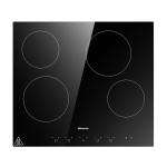 Hisense HHU60CEEC 60cm Built-In Ceramic Hob – 4 Cooking Zones, Touch Control, 9 Power Levels, Timer, Child Safety Lock