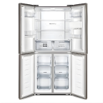 Hisense 610L 4-Door Refrigerator – Inverter Technology, Total No Frost, Water Dispenser, LED Touch Control, Silver Finish
