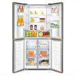 Hisense 610L 4-Door Refrigerator – Inverter Technology, Total No Frost, Water Dispenser, LED Touch Control, Silver Finish