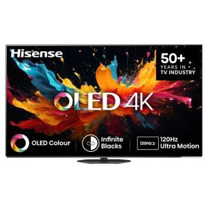 Hisense 65A85LEVS 65-Inch 4K UHD OLED Smart Digital TV - 120Hz Native, Swivel Stand, 60W 2.1.2ch Dolby Atmos, Dual HDMI 2.1, VRR, ALLM, VIDAA OS - Black
