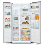 Hisense 750L Side-by-Side Fridge RC-75WS4SB1 – Frost-Free, Multi-Air Flow, Built-in Water Dispenser, LED Touch Control, A+ Energy Rating, Silver Finish