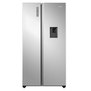 Hisense 750L Side-by-Side Fridge RC-75WS4SB1 – Frost-Free, Multi-Air Flow, Built-in Water Dispenser, LED Touch Control, A+ Energy Rating, Silver Finish