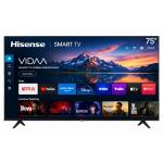 Hisense 75A6Q 75-Inch 4K UHD Smart Digital TV - VIDAA OS, Dolby Vision, DTS Virtual:X, Built-in DVB-T2/S2 Decoder, Dual-Band Wi-Fi, Bluetooth 5.0, 3x HDMI 2.0 & 2x USB - Black
