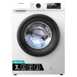 Hisense 7Kg Front Load Washing Machine – WFQP7012EVM | 1200 RPM Spin, Steam Wash, Durable Inverter Motor, Quick Wash, Drum Clean & Child Lock