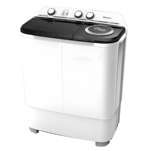 Hisense 7Kg Twin Tub Washing Machine – WSBE701 | 7Kg Wash, 4Kg Spin, Dual Water Inlets, Rust-Proof Plastic Body, Energy-Saving & Low Noise