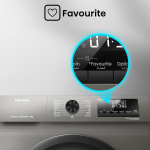 Hisense 8Kg Front Load Washing Machine – WFQP8012JT/S | 1200 RPM Spin, Inverter Motor, Steam Wash, Quick Wash 15’, Drum Clean, Child Lock & A+++ Energy Rating