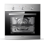Hisense HBO60203 60cm Built-in Electric Oven – 61L Capacity, Fan Assist, 6 Cooking Functions, Stainless Steel, A Energy Rating