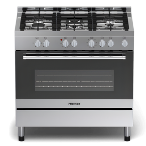 Hisense HF942GEES 60x90 Cooker – 4 Gas Burners + 2 Electric Plates, 109L Electric Oven, 6 Cooking Functions, Wok Burner, Auto-Ignition, Flame Failure Safety
