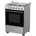 Hisense HFG6012X 60x60cm Gas Cooker – 4 High-Efficiency Burners, 67L Gas Oven with Grill & Rotisserie, Auto Ignition, FFD Safety, Stainless Steel Finish