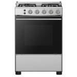 Hisense HFG6012X 60x60cm Gas Cooker – 4 High-Efficiency Burners, 67L Gas Oven with Grill & Rotisserie, Auto Ignition, FFD Safety, Stainless Steel Finish