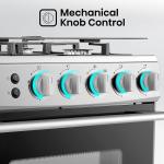 Hisense HFG6012X 60x60cm Gas Cooker – 4 High-Efficiency Burners, 67L Gas Oven with Grill & Rotisserie, Auto Ignition, FFD Safety, Stainless Steel Finish