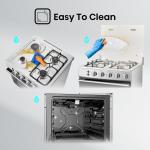 Hisense HFG6012X 60x60cm Gas Cooker – 4 High-Efficiency Burners, 67L Gas Oven with Grill & Rotisserie, Auto Ignition, FFD Safety, Stainless Steel Finish