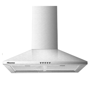 Hisense HHO60TASS 60cm Stainless Steel Hood – 330m³/h Extraction Rate, 3-Speed Push Button Control, LED Lighting, Washable Aluminum Filters, Low Noise Design