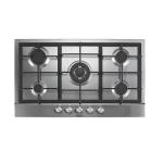 Hisense HGH951SS01 90cm Built-in Gas Hob – 5 Burners, Auto Ignition, Flame Failure Safety, Cast Iron Pan Supports, Tempered Glass Surface