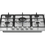 Hisense HGH951SS01 90cm Built-in Gas Hob – 5 Burners, Auto Ignition, Flame Failure Safety, Cast Iron Pan Supports, Tempered Glass Surface
