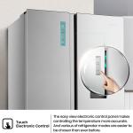 Hisense PO-670 670L Side-by-Side Refrigerator – Total No Frost, Multi-Airflow Cooling, Inverter Technology, Water & Ice Dispenser, LED Touch Control, Silver Finish
