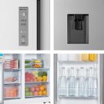 Hisense PO-670 670L Side-by-Side Refrigerator – Total No Frost, Multi-Airflow Cooling, Inverter Technology, Water & Ice Dispenser, LED Touch Control, Silver Finish