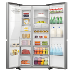 Hisense RC-720 720L Side-by-Side Refrigerator – Ice & Water Dispenser, Total No Frost, Multi-Airflow Cooling, Inverter Technology, Silver Finish