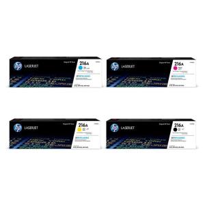 HP 216A Original LaserJet Toner Cartridge CMYK Set | W2410A/W2411A/W2412A/W2413A | Black 1050 Pages + Cyan/Magenta/Yellow 850 Pages Each | JetIntelligence Technology