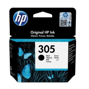 HP 305 Black Original Ink Cartridge (3YM61AE) | Black Ink | 120 Pages Yield | Genuine HP Thermal Inkjet