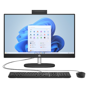 HP AIO 24-cr1091nh All-in-One PC Intel Core Ultra 5 125U / 8GB DDR5 RAM / 512GB SSD / 23.8" FHD IPS Display / FreeDOS / Black (D18YNEA)