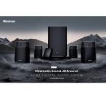 Hisense HT SATURN 4.1.2CH Soundbar – 720W, Dolby Atmos, DTS:X, Wireless Subwoofer, HDMI eARC, Bluetooth 5.3