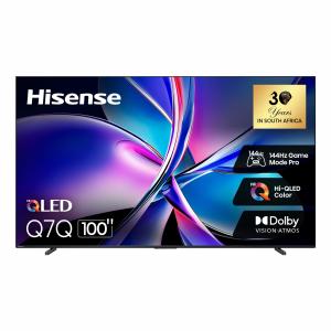 Hisense 100Q7Q 100-Inch 4K UHD QLED Smart TV – 144Hz, Dolby Vision IQ & Atmos, FreeSync Premium, VIDAA OS, HDMI 2.1
