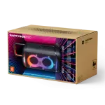 JBL PartyBox 520 Portable Bluetooth Speaker – 400W RMS, Dual 7.5" Woofers, AI Sound Boost, Dynamic Light Show, IPX4 Splashproof, 15H Battery, Mic & Guitar Inputs – Black