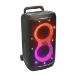 JBL PartyBox 520 Portable Bluetooth Speaker – 400W RMS, Dual 7.5" Woofers, AI Sound Boost, Dynamic Light Show, IPX4 Splashproof, 15H Battery, Mic & Guitar Inputs – Black